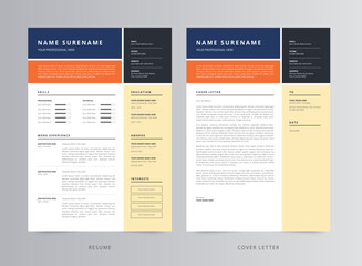 Resume Template, Professional Modern Resume Template, CV Template