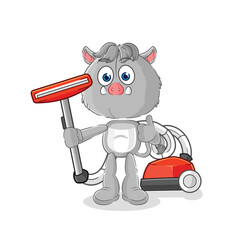 wild boar clean with a vacuum . character vector