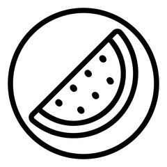 watermelon line icon