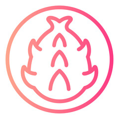 dragon fruit gradient icon