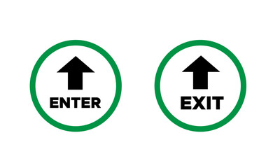 enter and exit sign