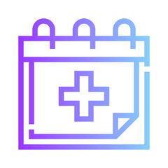 Fototapeta premium calendar gradient icon