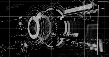 Animation of mathematical equations and data processing - Powered by Adobe