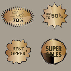 set of  offer tags, sale tags, special offer badge, big deal tag, biggest festival sale offer, sale ribbon etc illustration with modern design.