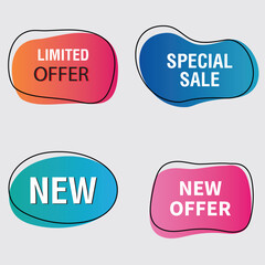 set of  offer tags, sale tags, special offer badge, big deal tag, biggest festival sale offer, sale ribbon etc illustration with modern design.