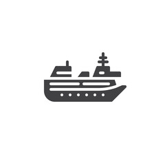 Obraz premium Cruise ship vector icon