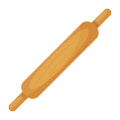 Vector cartoon image of a rolling pin. The concept of cooking and delicious food. An element for your design