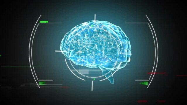 Animation of human brain and data processing