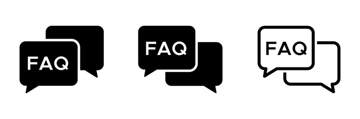 FAQ vector icons