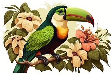 The tucano, or toucan, is an exotic parrot. Generative AI