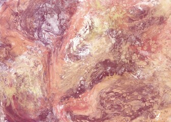 Obraz premium Abstract Fluid Acrylic Painting. Modern art. Marble Ink Background. Neutral tone marbling background
