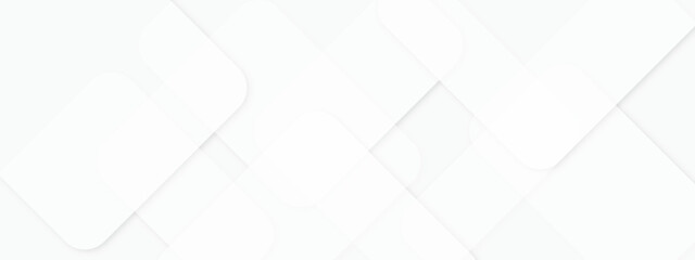 White and grey abstract banner design. Vector elegant white and grey square lines background. Abstract white squares Patter texture background.
