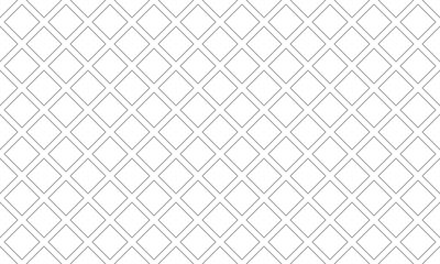 Grey diamond or diagonal square seamless pattern on white background. Vector Abstract.