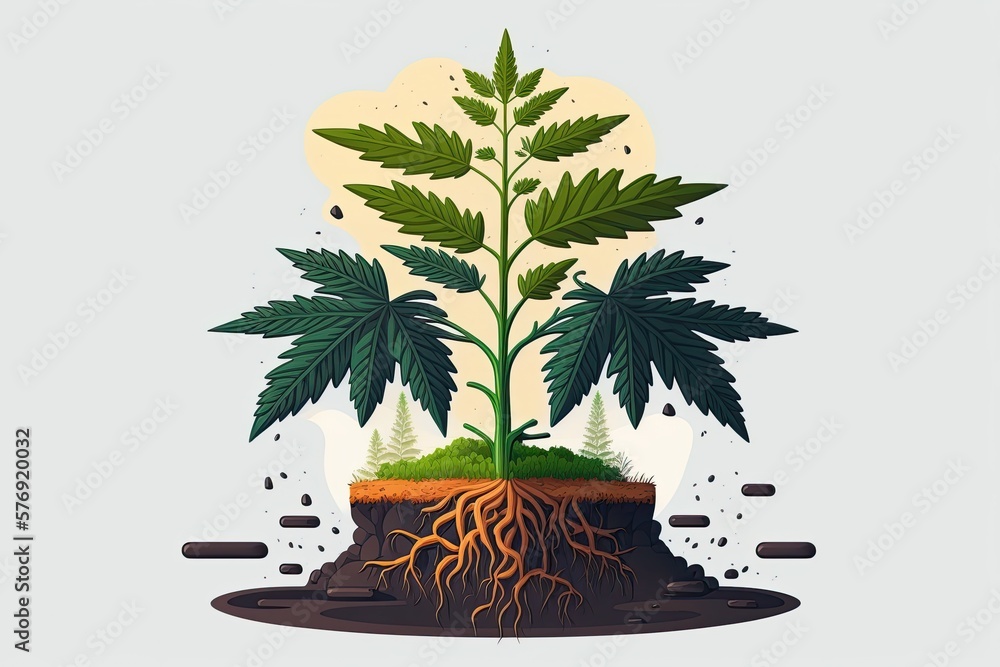 Sticker The nutrients of the cannabis plant are stored in the root, which is both branched and granular. The roots of this royal plant are harvested in order to grow a medicinal plant. Generative AI