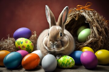 Easter bunny created using AI Generative Technology