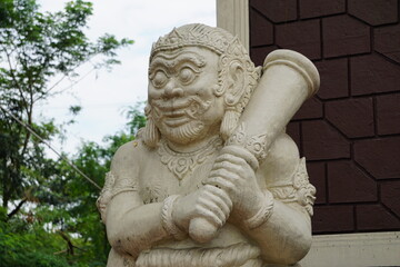 Retjo pentung statue. Reco pentung (Dwarapala) is a statue shaped like an astral creature