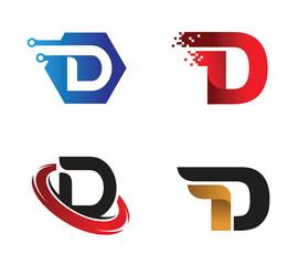 Letter D logo template