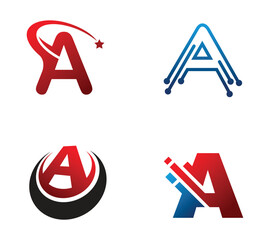 Letter A logo template