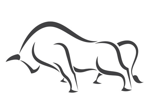 Bull design design isolated on transparent background. Wild Animals.