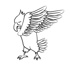 Obraz premium eagle cartoon illustration 