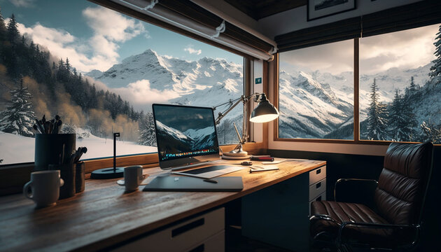 The perfect home office workspace. Generative AI.