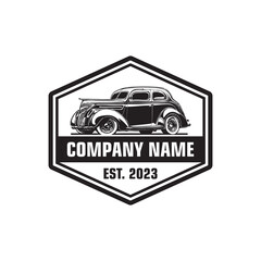 old car logo , automotive illustrator logo