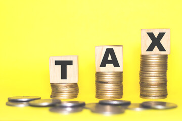 Tax on wooden block