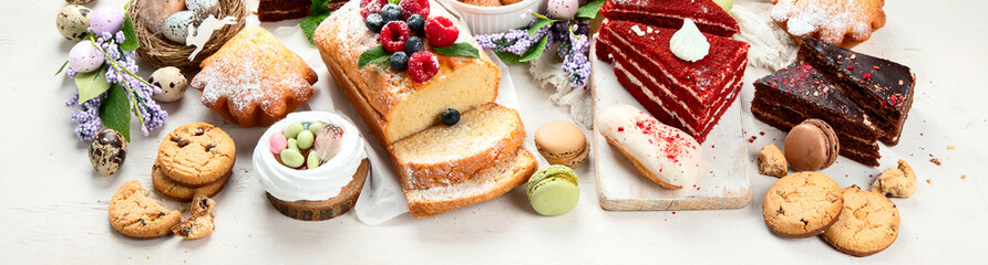 Easter desserts  table.