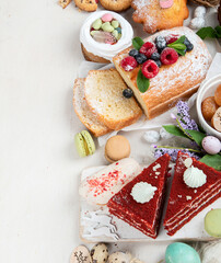 Easter desserts  table.