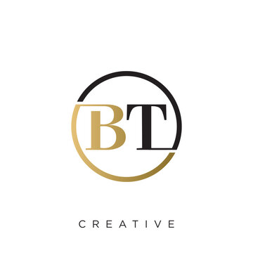 bt luxury logo design vector