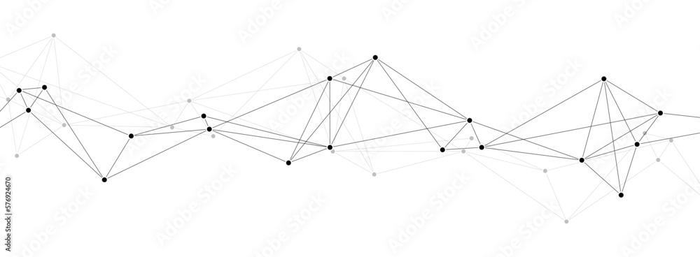 Poster network polygonal system connect lines and dots background template.