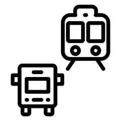 Vector Design Public Transport Icon Style