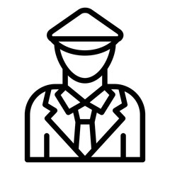 Vector Design Pilot Icon Style