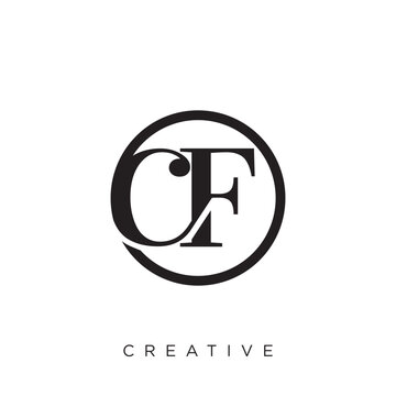 cf logo design vector luxury premium icon	
