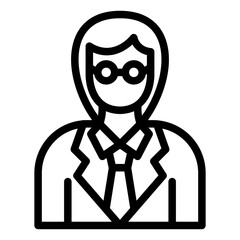 Vector Design Female Professor Icon Style