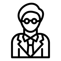Vector Design Male Professor Icon Style