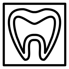 Vector Design Tooth Xray Icon Style