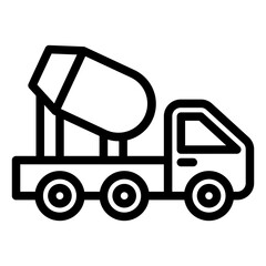 Vector Design Conscrete Mixer Truck Icon Style