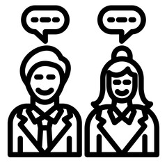 Vector Design Talking Icon Style