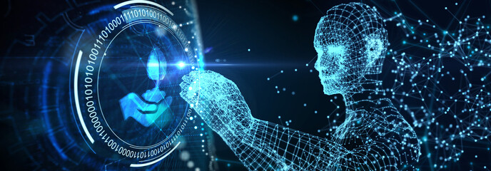 ESG Environmental Social Governance concept. Technology, Internet and network concept. 3d illustration