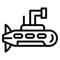 Vector Design Army Submarine Icon Style