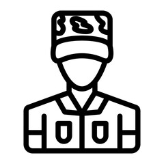 Vector Design Army Captain Icon Style