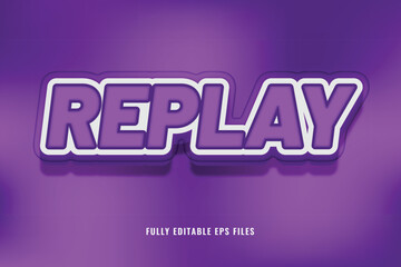 Replay 3D editable text effect