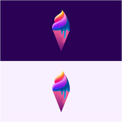 Awesome Abstract Ice cream Premium Logo Vector