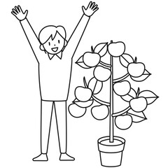 資産運用で成果が出て喜ぶ若い男性のイメージ図