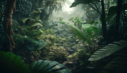 Fototapeta na wymiar Rainforest Jungle Natural Landscape