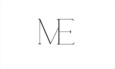 ME EM M E modern minimal vector logo 