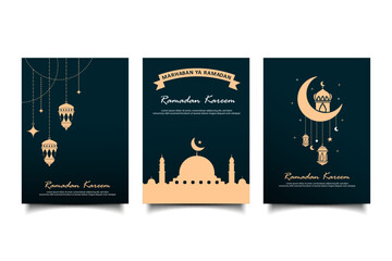 cover ramadan kareem islamic celebration template design