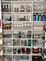 organized open pantry 