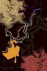 Abstract background.Background with bright lines and shapes.Bright and saturated.Background,template with abstract elements